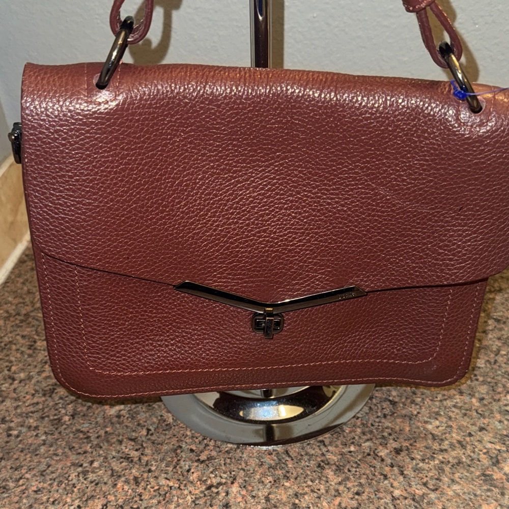 Botkier Pebbled Leather top handle bag in Burgundy EUC
